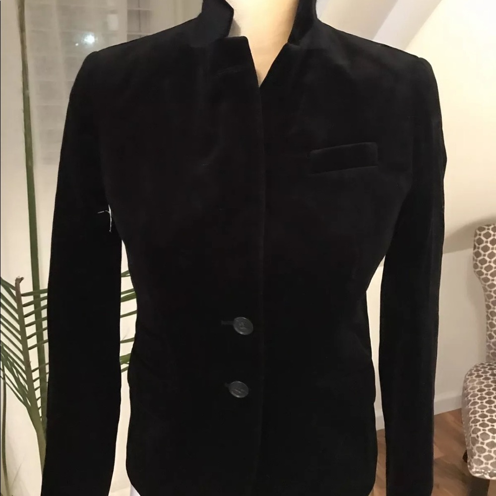 J crew black velvet schoolboy blazer 2p